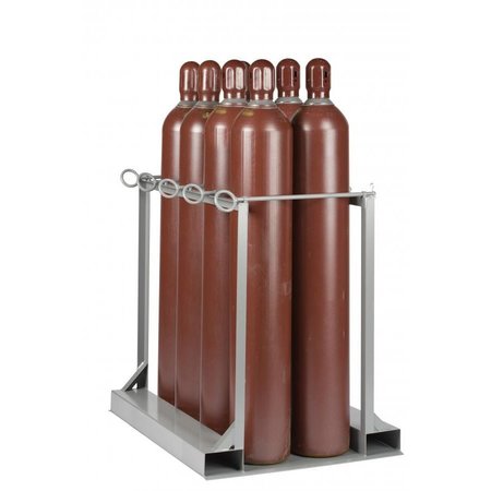 LITTLE GIANT Gas Cylinder Pallet, 8 Cylinder Capacity GSP8